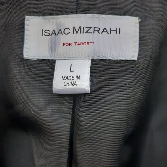 Isaac Mizrahi for Target Double Breasted Suit Jacket Black Dot Pinstripe Lined L - Picture 5 of 5